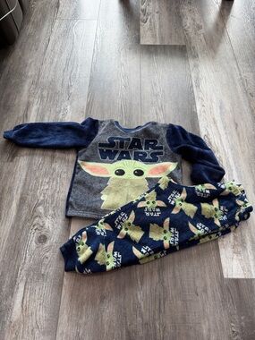 Star Wars Navy & Gray Grogu Kids Pajama Set